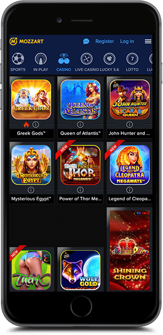 Mobilna verzija Mozzart kazino